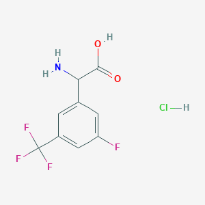 2-Amino-2-[3-fluoro-5-(trifluoromethyl)phenyl]acetic acid;hydrochloride