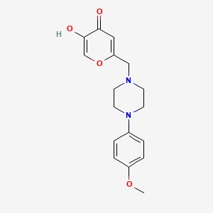 molecular formula C17H20N2O4 B2375940 5-hydroxy-2-{[4-(4-methoxyphenyl)piperazin-1-yl]methyl}-4H-pyran-4-one CAS No. 1190269-59-0