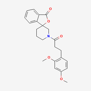 1'-(3-(2,4-dimethoxyphenyl)propanoyl)-3H-spiro[isobenzofuran-1,3'-piperidin]-3-one