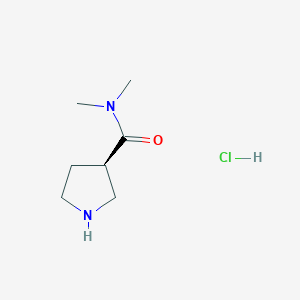 molecular formula C7H15ClN2O B2375953 (R)-N,N-Dimethyl-3-pyrrolidinecarboxamide hydrochloride CAS No. 1315592-39-2