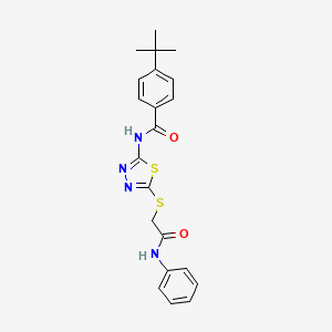 4-(tert-butyl)-N-(5-((2-oxo-2-(phenylamino)ethyl)thio)-1,3,4-thiadiazol-2-yl)benzamide