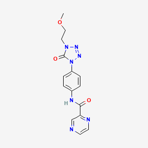 N-(4-(4-(2-methoxyethyl)-5-oxo-4,5-dihydro-1H-tetrazol-1-yl)phenyl)pyrazine-2-carboxamide