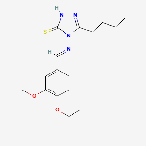 3-butyl-4-[(E)-(3-methoxy-4-propan-2-yloxyphenyl)methylideneamino]-1H-1,2,4-triazole-5-thione