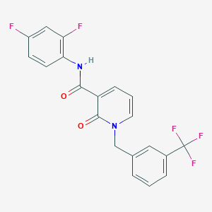 N-(2,4-difluorophenyl)-2-oxo-1-[[3-(trifluoromethyl)phenyl]methyl]pyridine-3-carboxamide