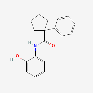 molecular formula C18H19NO2 B2376025 N-(2-hydroxyphenyl)-1-phenylcyclopentane-1-carboxamide CAS No. 1024338-98-4