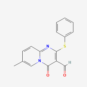 B2376029 7-methyl-4-oxo-2-(phenylsulfanyl)-4H-pyrido[1,2-a]pyrimidine-3-carbaldehyde CAS No. 306281-30-1