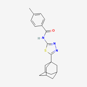 molecular formula C20H23N3OS B2376036 N-[5-(ADAMANTAN-1-YL)-1,3,4-THIADIAZOL-2-YL]-4-METHYLBENZAMIDE CAS No. 392240-89-0