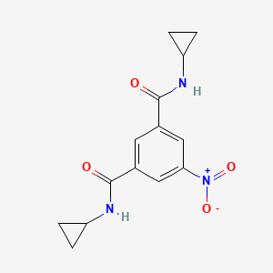molecular formula C14H15N3O4 B2376037 N,N'-dicyclopropyl-5-nitroisophthalamide CAS No. 330646-55-4
