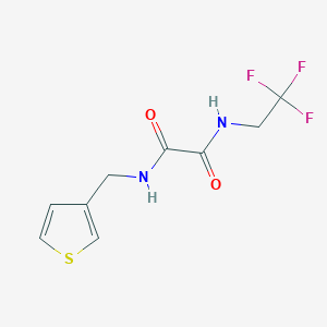 molecular formula C9H9F3N2O2S B2376086 N1-(thiophen-3-ylmethyl)-N2-(2,2,2-trifluoroethyl)oxalamide CAS No. 1251560-42-5