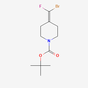 molecular formula C11H17BrFNO2 B2376102 tert-butyl 4-[bromo(fluoro)methylidene]piperidine-1-carboxylate CAS No. 1107620-26-7