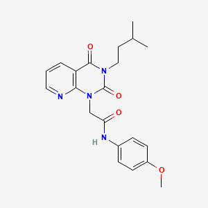 molecular formula C21H24N4O4 B2376112 N-(4-methoxyphenyl)-2-[3-(3-methylbutyl)-2,4-dioxo-1H,2H,3H,4H-pyrido[2,3-d]pyrimidin-1-yl]acetamide CAS No. 931727-07-0