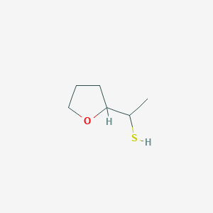 molecular formula C6H12OS B2376150 1-(Oxolan-2-yl)ethanethiol CAS No. 1851947-06-2