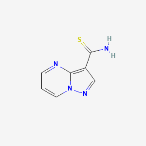 molecular formula C7H6N4S B2376221 Pyrazolo[1,5-a]pyrimidine-3-carbothioamide CAS No. 1421263-27-5