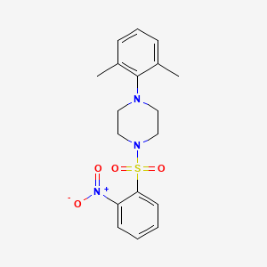 molecular formula C18H21N3O4S B2376223 1-(2,6-dimethylphenyl)-4-(2-nitrobenzenesulfonyl)piperazine CAS No. 2361815-09-8