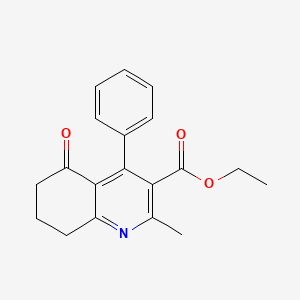 molecular formula C19H19NO3 B2376224 Ethyl 2-methyl-5-oxo-4-phenyl-5,6,7,8-tetrahydro-3-quinolinecarboxylate CAS No. 154405-24-0