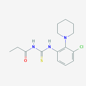 molecular formula C15H20ClN3OS B237623 N-[3-chloro-2-(1-piperidinyl)phenyl]-N'-propionylthiourea 