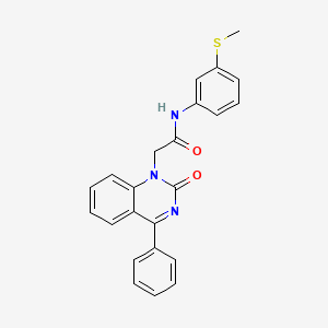 molecular formula C23H19N3O2S B2376239 N-(3-methylsulfanylphenyl)-2-(2-oxo-4-phenylquinazolin-1-yl)acetamide CAS No. 932457-26-6