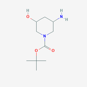 molecular formula C10H20N2O3 B2376252 tert-Butyl 3-amino-5-hydroxypiperidine-1-carboxylate CAS No. 1392472-94-4