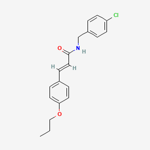 molecular formula C19H20ClNO2 B2376278 N-(4-chlorobenzyl)-3-(4-propoxyphenyl)acrylamide CAS No. 329779-72-8