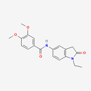 molecular formula C19H20N2O4 B2376280 N-(1-ethyl-2-oxoindolin-5-yl)-3,4-dimethoxybenzamide CAS No. 921837-52-7