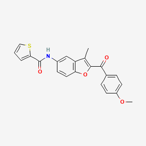 N-[2-(4-methoxybenzoyl)-3-methyl-1-benzofuran-5-yl]thiophene-2-carboxamide