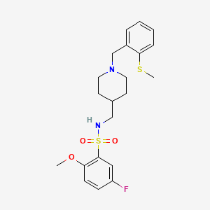 5-fluoro-2-methoxy-N-((1-(2-(methylthio)benzyl)piperidin-4-yl)methyl)benzenesulfonamide