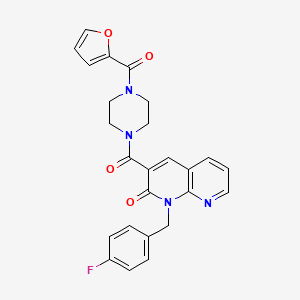 1-(4-fluorobenzyl)-3-(4-(furan-2-carbonyl)piperazine-1-carbonyl)-1,8-naphthyridin-2(1H)-one