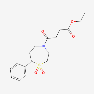 Ethyl 4-(1,1-dioxido-7-phenyl-1,4-thiazepan-4-yl)-4-oxobutanoate