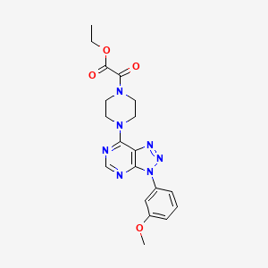 ethyl 2-(4-(3-(3-methoxyphenyl)-3H-[1,2,3]triazolo[4,5-d]pyrimidin-7-yl)piperazin-1-yl)-2-oxoacetate