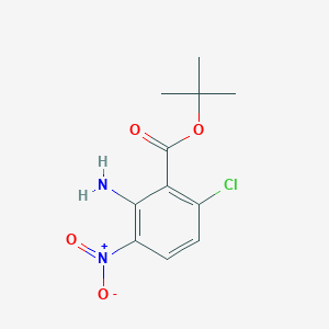 molecular formula C11H13ClN2O4 B2376373 Tert-butyl 2-amino-6-chloro-3-nitrobenzoate CAS No. 2248356-81-0
