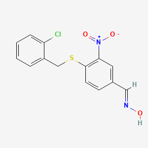 4-[(2-Chlorobenzyl)sulfanyl]-3-nitrobenzenecarbaldehyde oxime