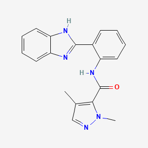 N-(2-(1H-benzo[d]imidazol-2-yl)phenyl)-1,4-dimethyl-1H-pyrazole-5-carboxamide