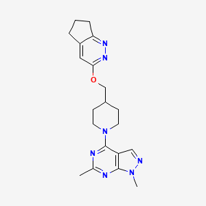 4-[4-(6,7-Dihydro-5H-cyclopenta[c]pyridazin-3-yloxymethyl)piperidin-1-yl]-1,6-dimethylpyrazolo[3,4-d]pyrimidine