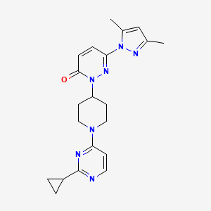 2-[1-(2-Cyclopropylpyrimidin-4-yl)piperidin-4-yl]-6-(3,5-dimethylpyrazol-1-yl)pyridazin-3-one