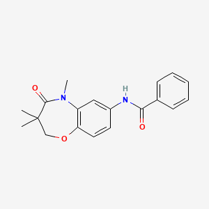 molecular formula C19H20N2O3 B2376440 N-(3,3,5-trimethyl-4-oxo-2,3,4,5-tetrahydrobenzo[b][1,4]oxazepin-7-yl)benzamide CAS No. 921812-30-8