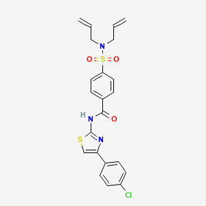 molecular formula C22H20ClN3O3S2 B2376445 N-(4-(4-chlorophenyl)thiazol-2-yl)-4-(N,N-diallylsulfamoyl)benzamide CAS No. 393838-14-7