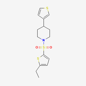 1-((5-Ethylthiophen-2-yl)sulfonyl)-4-(thiophen-3-yl)piperidine