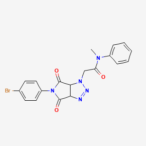 2-(5-(4-bromophenyl)-4,6-dioxo-4,5,6,6a-tetrahydropyrrolo[3,4-d][1,2,3]triazol-1(3aH)-yl)-N-methyl-N-phenylacetamide