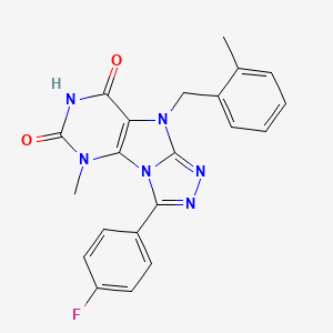 3-(4-fluorophenyl)-5-methyl-9-(2-methylbenzyl)-5H-[1,2,4]triazolo[4,3-e]purine-6,8(7H,9H)-dione