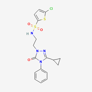 5-chloro-N-(2-(3-cyclopropyl-5-oxo-4-phenyl-4,5-dihydro-1H-1,2,4-triazol-1-yl)ethyl)thiophene-2-sulfonamide