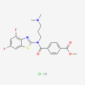 Methyl 4-((4,6-difluorobenzo[d]thiazol-2-yl)(3-(dimethylamino)propyl)carbamoyl)benzoate hydrochloride