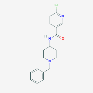6-chloro-N-[1-[(2-methylphenyl)methyl]piperidin-4-yl]pyridine-3-carboxamide