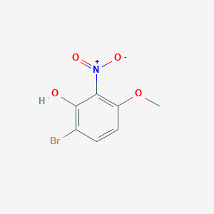 molecular formula C7H6BrNO4 B2376554 6-Bromo-3-methoxy-2-nitrophenol CAS No. 1864051-70-6