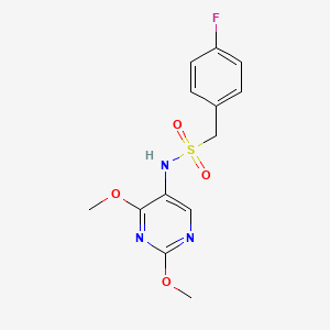 molecular formula C13H14FN3O4S B2376566 N-(2,4-dimethoxypyrimidin-5-yl)-1-(4-fluorophenyl)methanesulfonamide CAS No. 2176152-49-9