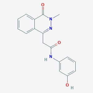 molecular formula C17H15N3O3 B2376592 N-(3-hydroxyphenyl)-2-(3-methyl-4-oxo-3,4-dihydrophthalazin-1-yl)acetamide CAS No. 412922-94-2
