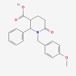 molecular formula C20H21NO4 B2376630 1-[(4-Methoxyphenyl)methyl]-6-oxo-2-phenylpiperidine-3-carboxylic acid CAS No. 439110-93-7
