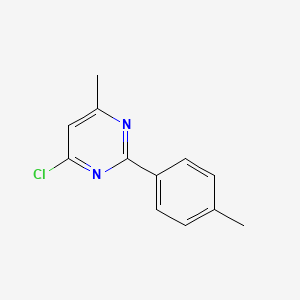 molecular formula C12H11ClN2 B2376645 4-Chloro-6-methyl-2-(4-methylphenyl)pyrimidine CAS No. 79382-77-7