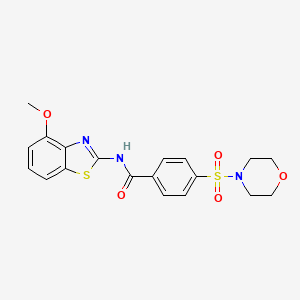 molecular formula C19H19N3O5S2 B2376695 N-(4-methoxy-1,3-benzothiazol-2-yl)-4-(morpholine-4-sulfonyl)benzamide CAS No. 306289-86-1
