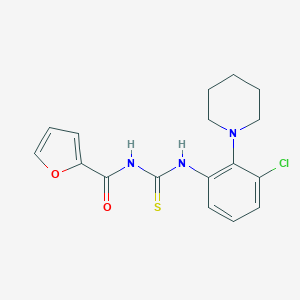 N-[3-chloro-2-(1-piperidinyl)phenyl]-N'-(2-furoyl)thiourea