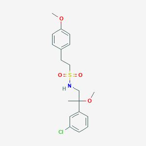molecular formula C19H24ClNO4S B2376736 N-(2-(3-chlorophenyl)-2-methoxypropyl)-2-(4-methoxyphenyl)ethanesulfonamide CAS No. 1788849-48-8